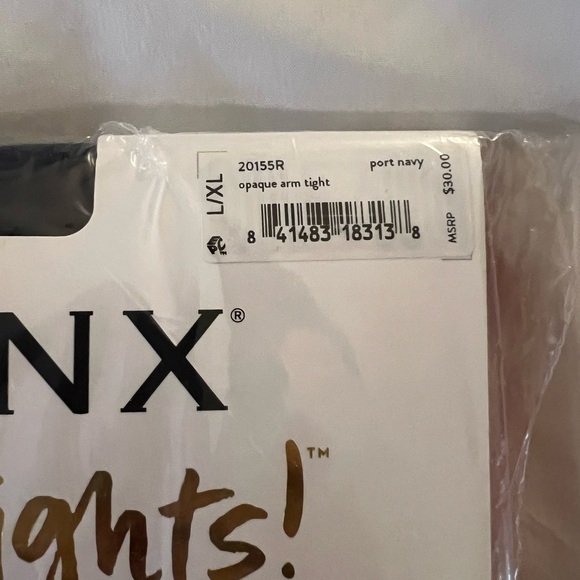 SPANX Arm Tights, sold out everywhere! Size L/XL, color Port Navy - Picture 2 of 8